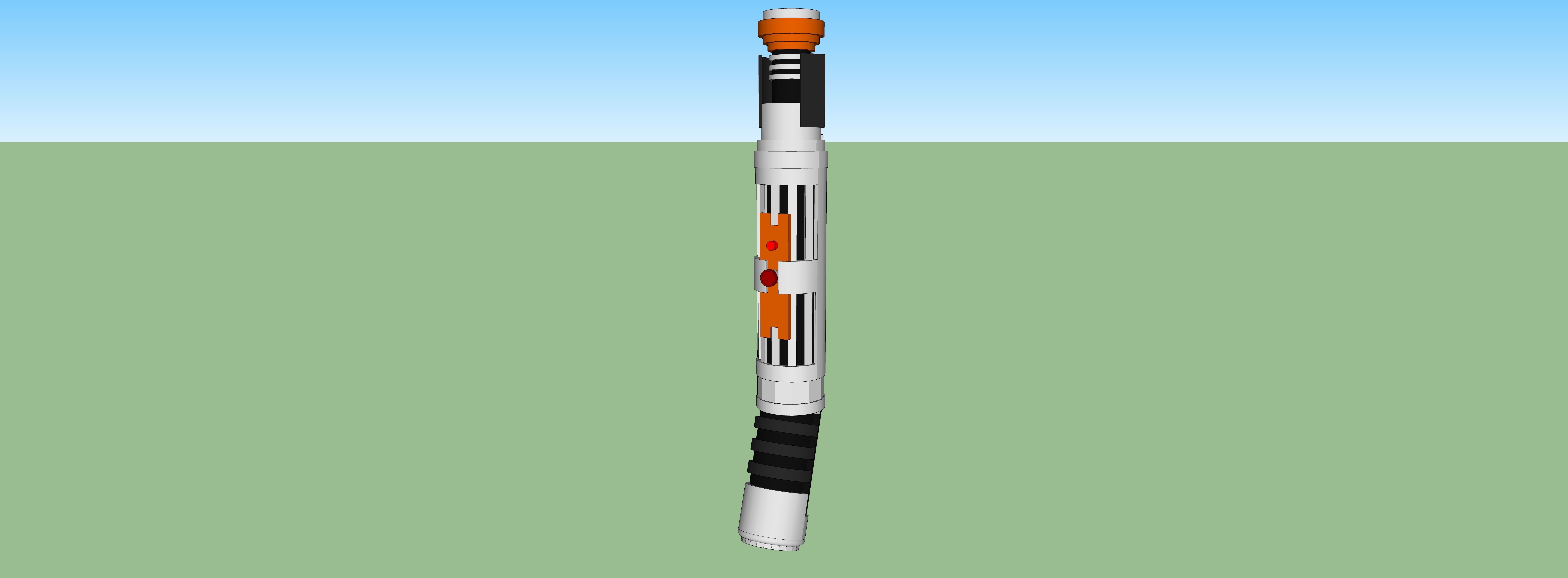 Lightsaber light saber on sky 3D model_3