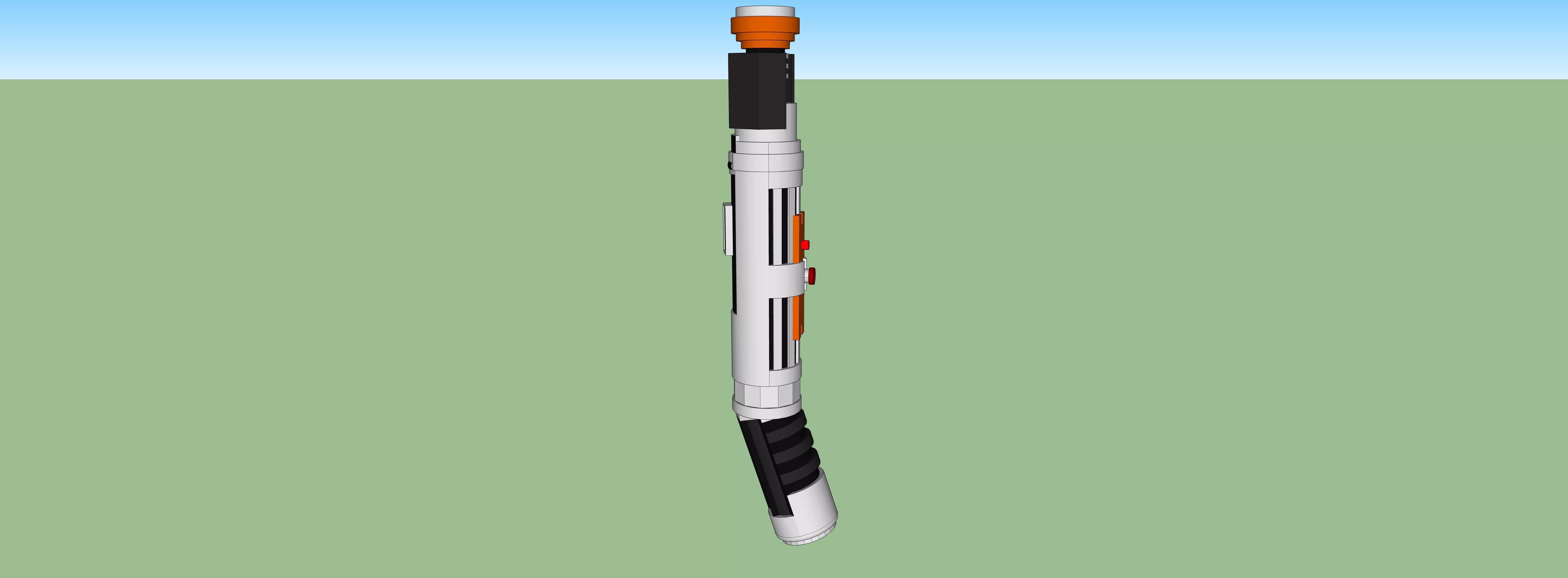 Lightsaber light saber on sky 3D model_0