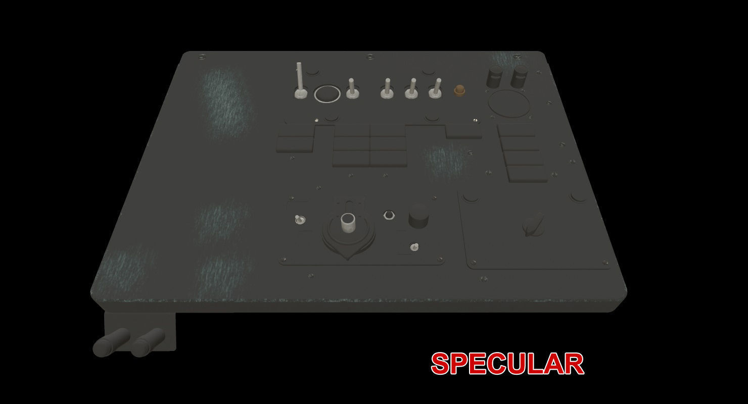 Mi-8MT Mi-17MT Left Overhead Panels Board English Low-poly 3D model_15