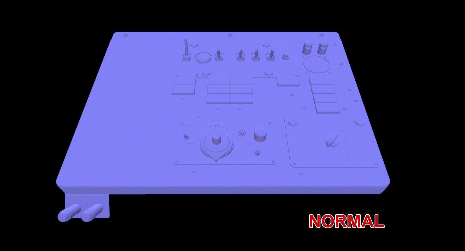 Mi-8MT Mi-17MT Left Overhead Panels Board English Low-poly 3D model_22