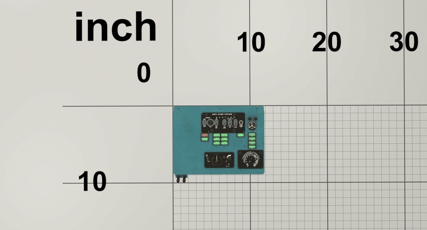 Mi-8MT Mi-17MT Left Overhead Panels Board English Low-poly 3D model_9