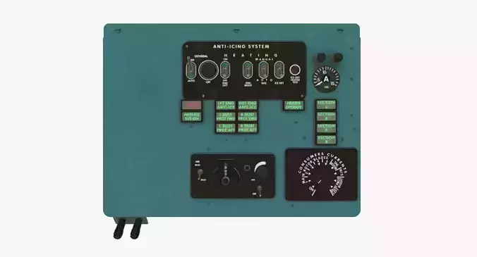 Mi-8MT Mi-17MT Left Overhead Panels Board English Low-poly 3D model