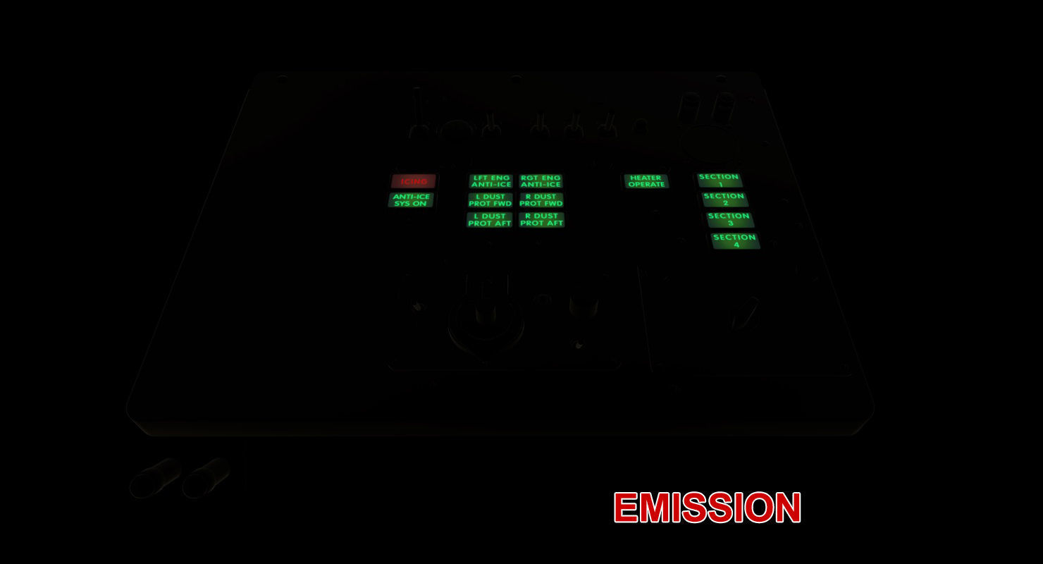 Mi-8MT Mi-17MT Left Overhead Panels Board English Low-poly 3D model_21