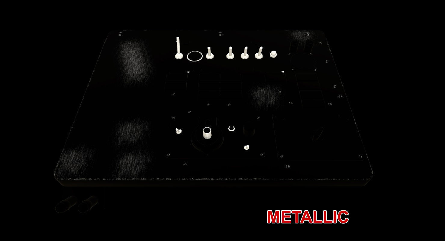 Mi-8MT Mi-17MT Left Overhead Panels Board Russian Low-poly 3D model_18