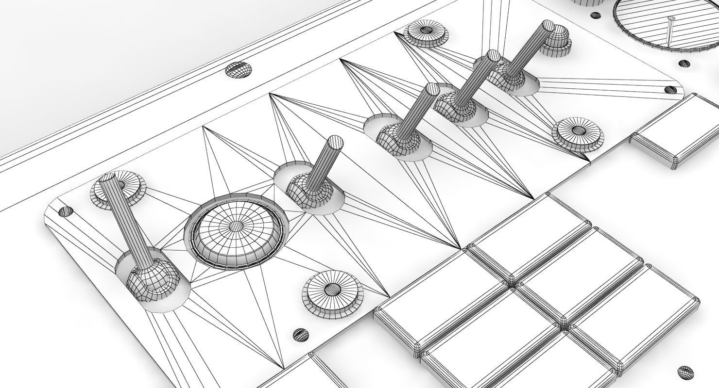 Mi-8MT Mi-17MT Left Overhead Panels Board Russian Low-poly 3D model_11