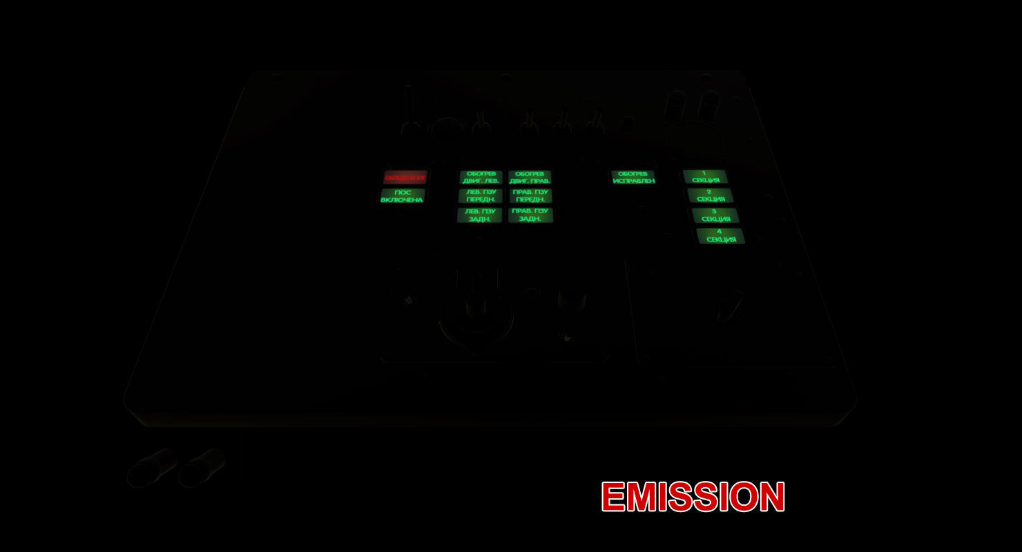 Mi-8MT Mi-17MT Left Overhead Panels Board Russian Low-poly 3D model_21