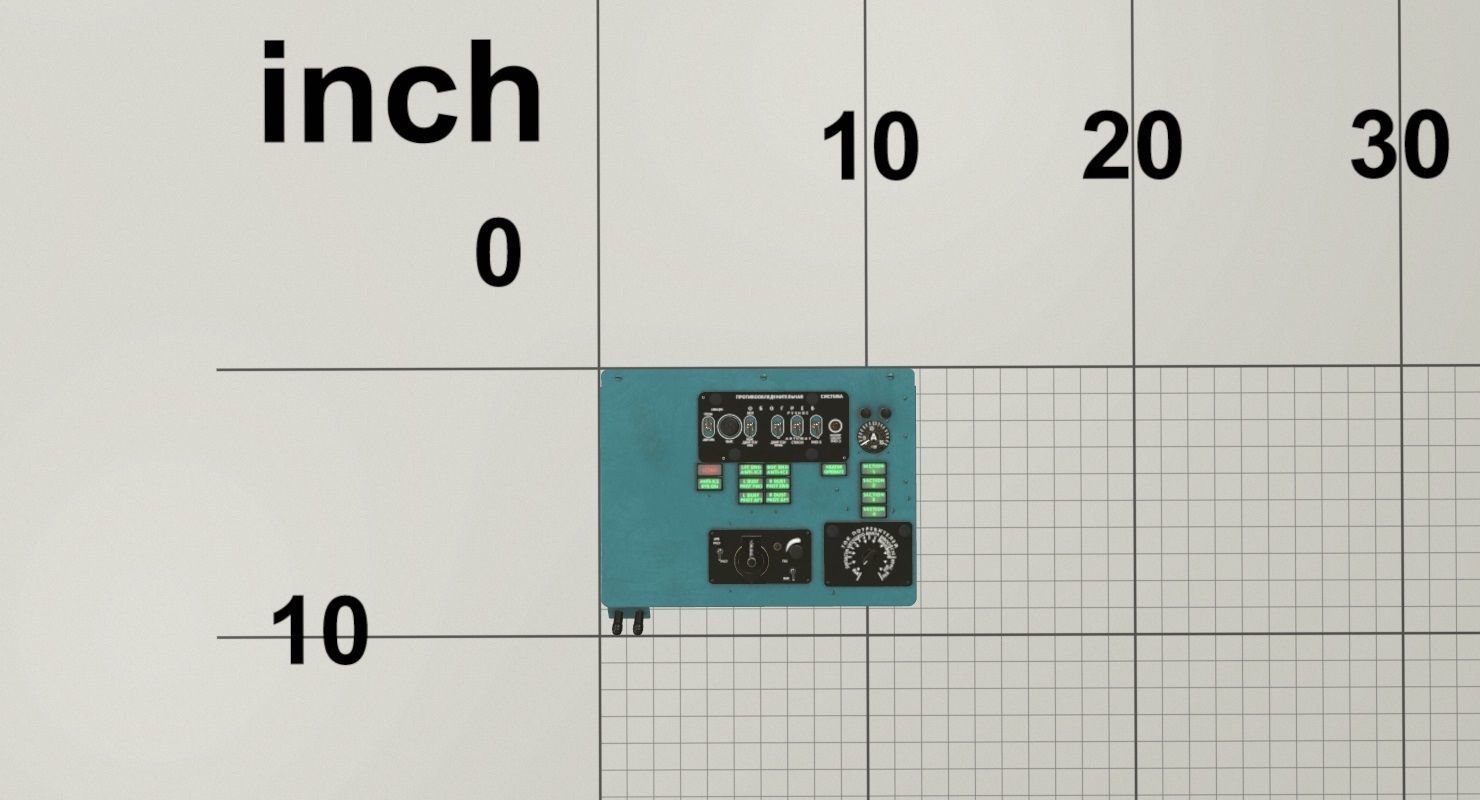 Mi-8MT Mi-17MT Left Overhead Panels Board Russian Low-poly 3D model_9