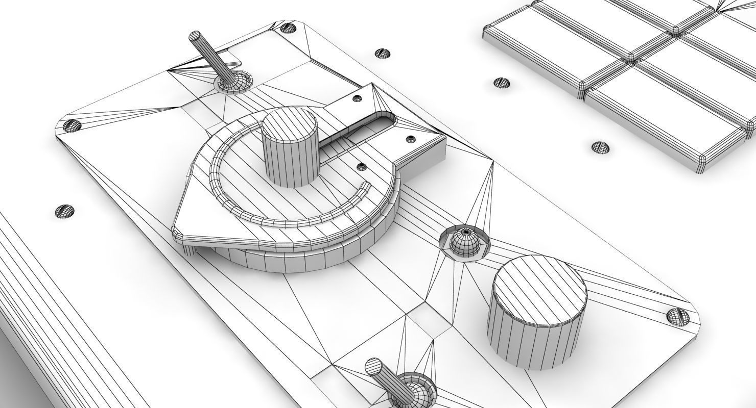Mi-8MT Mi-17MT Left Overhead Panels Board Russian Low-poly 3D model_13