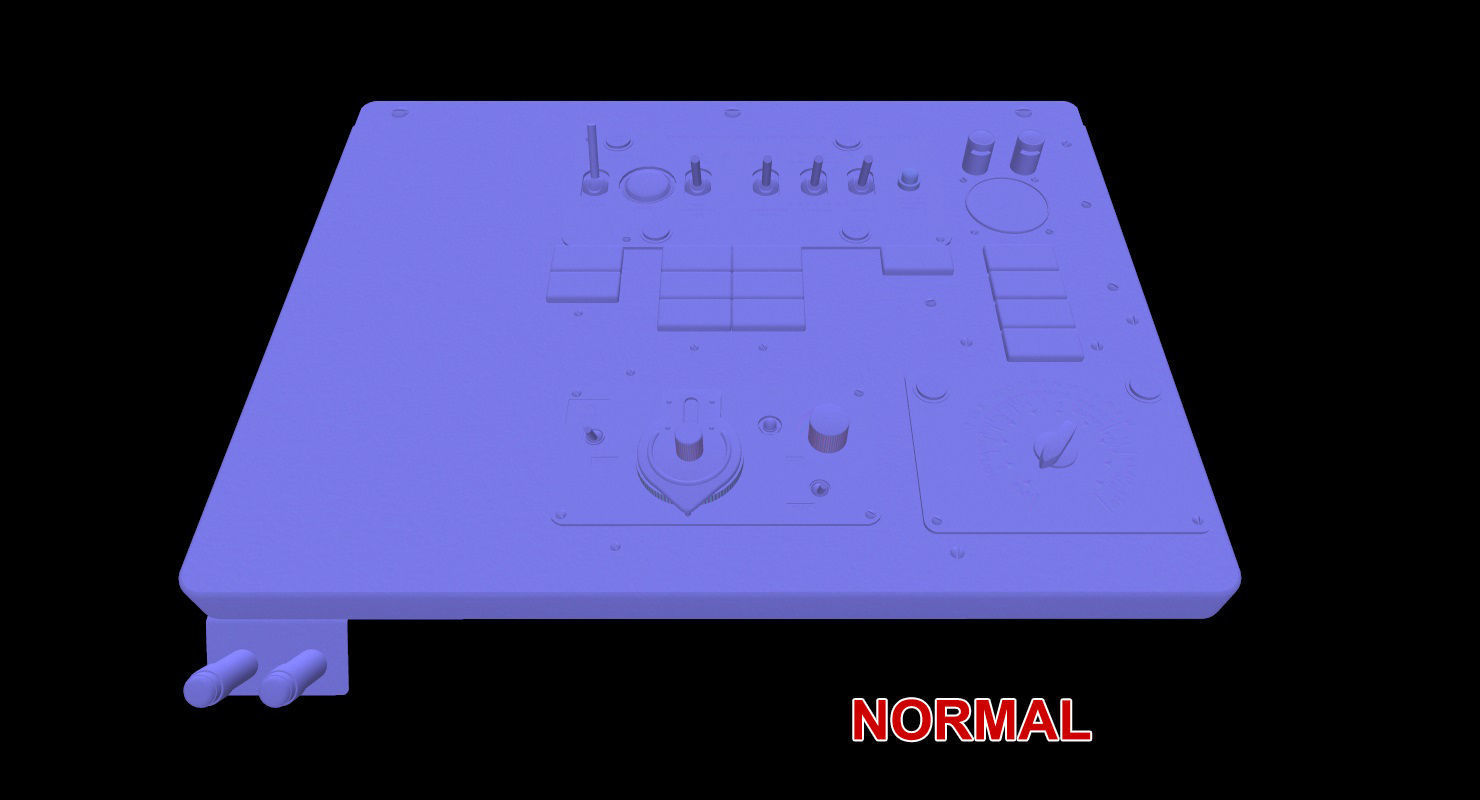 Mi-8MT Mi-17MT Left Overhead Panels Board Russian Low-poly 3D model_22