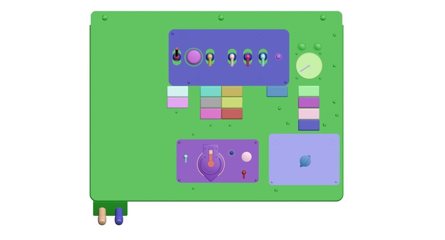Mi-8MT Mi-17MT Left Overhead Panels Board Russian Low-poly 3D model_27