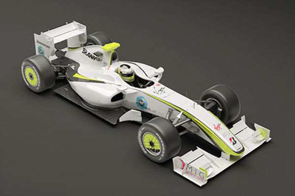 Brawn GP F1 2009 Mental Ray 3D model