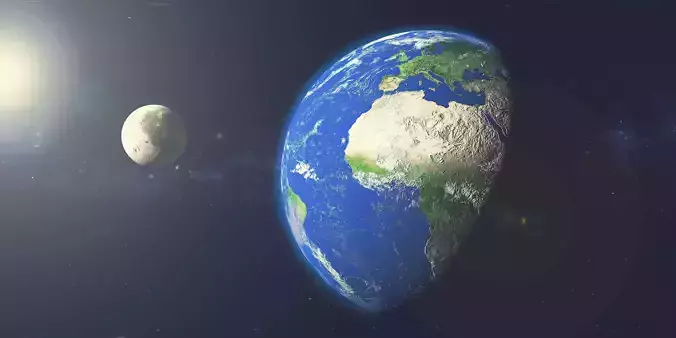 Earth with Moon