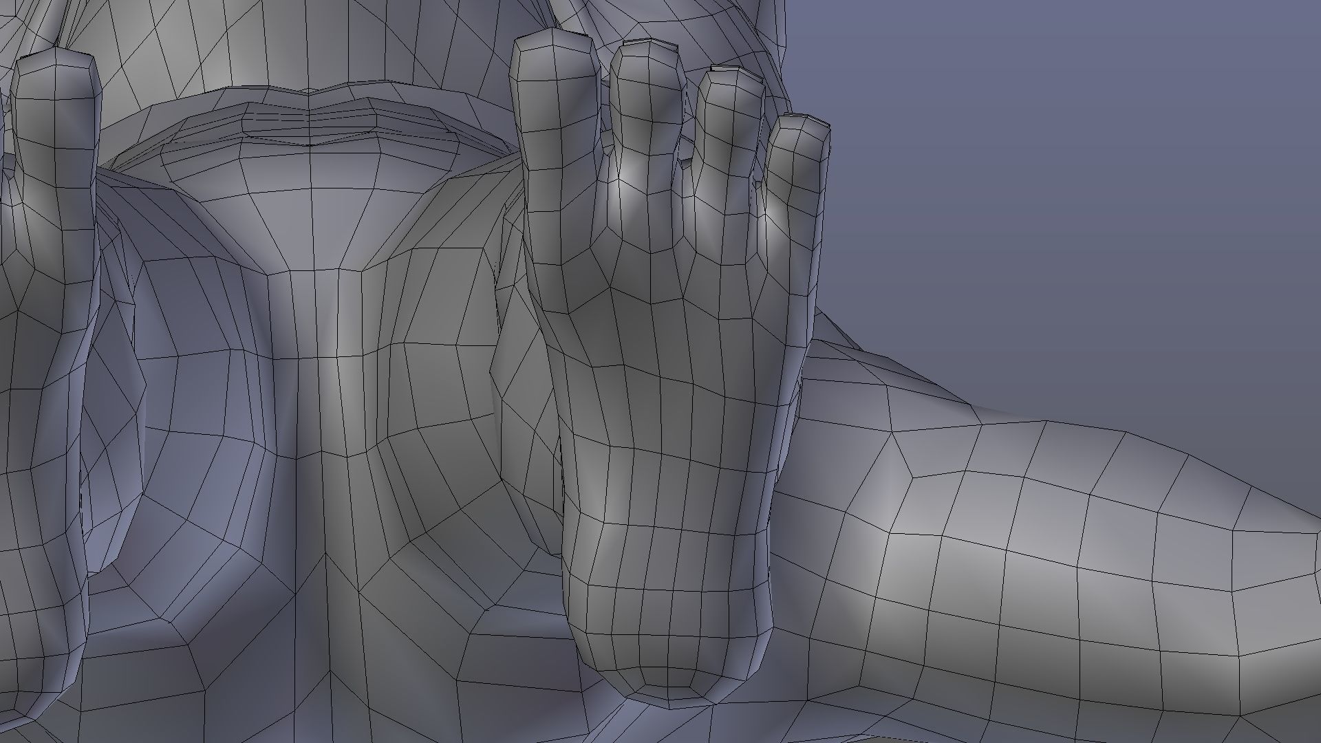 Goblin demon with angry face Low-poly 3D model_13