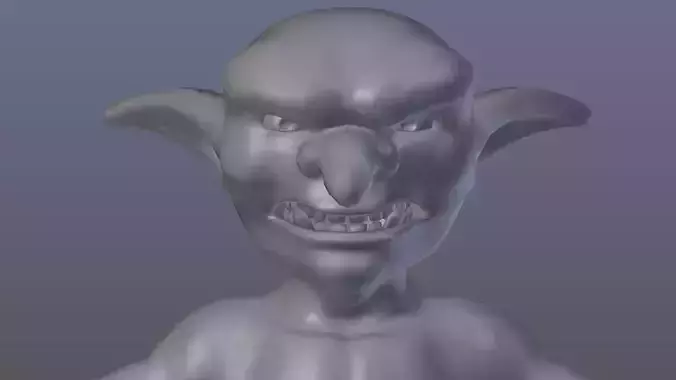 Goblin demon with angry face