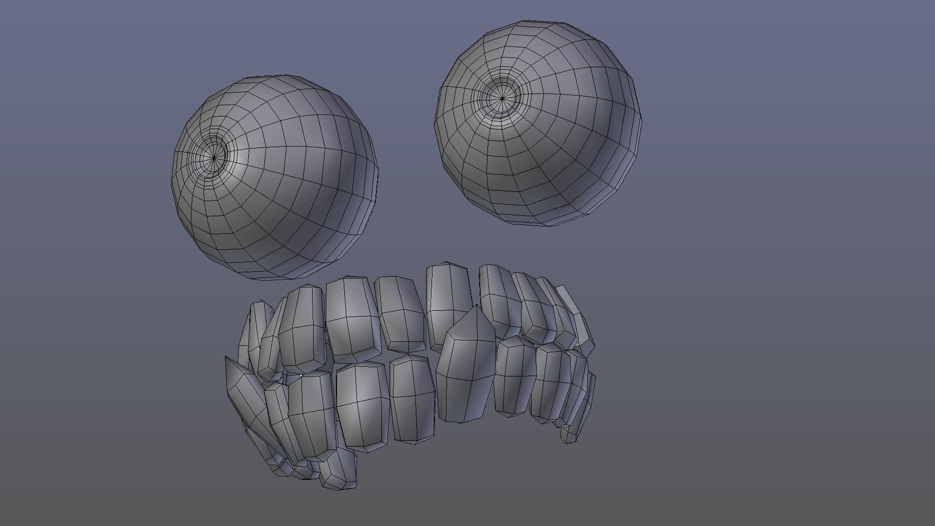 Goblin demon with angry face Low-poly 3D model_17