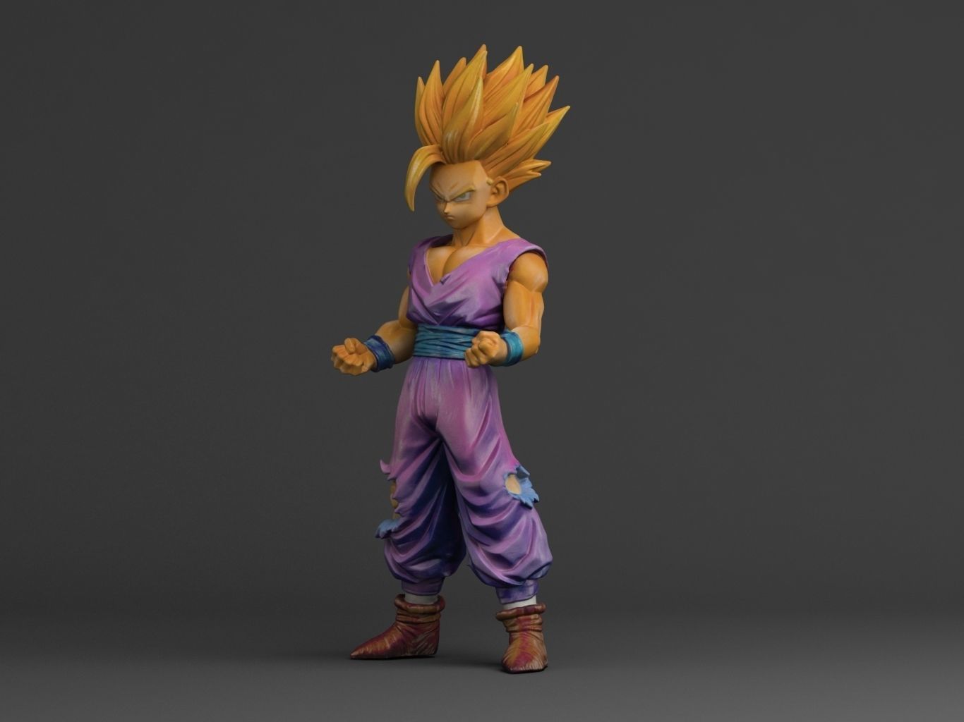 GOHAN SUPERSAIYAN II 3D model_6