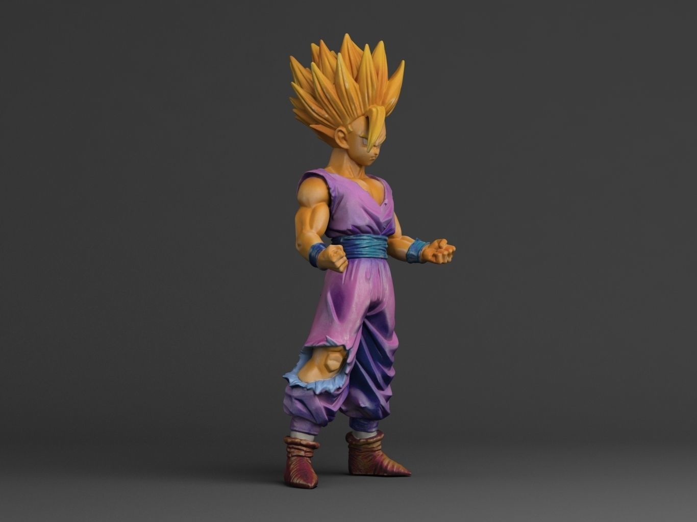 GOHAN SUPERSAIYAN II 3D model_12