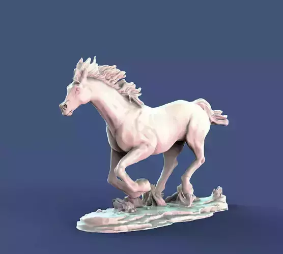 Galloping horse arab breed 3D print model