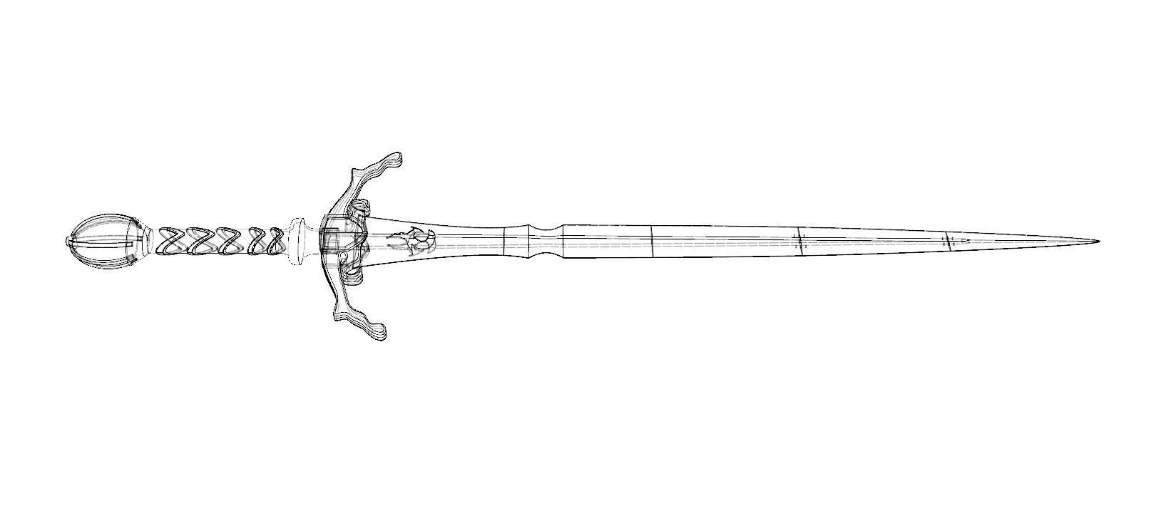 Brisingr Sword - Eragon - Inheritance Series 3D Printable 3D print model_8