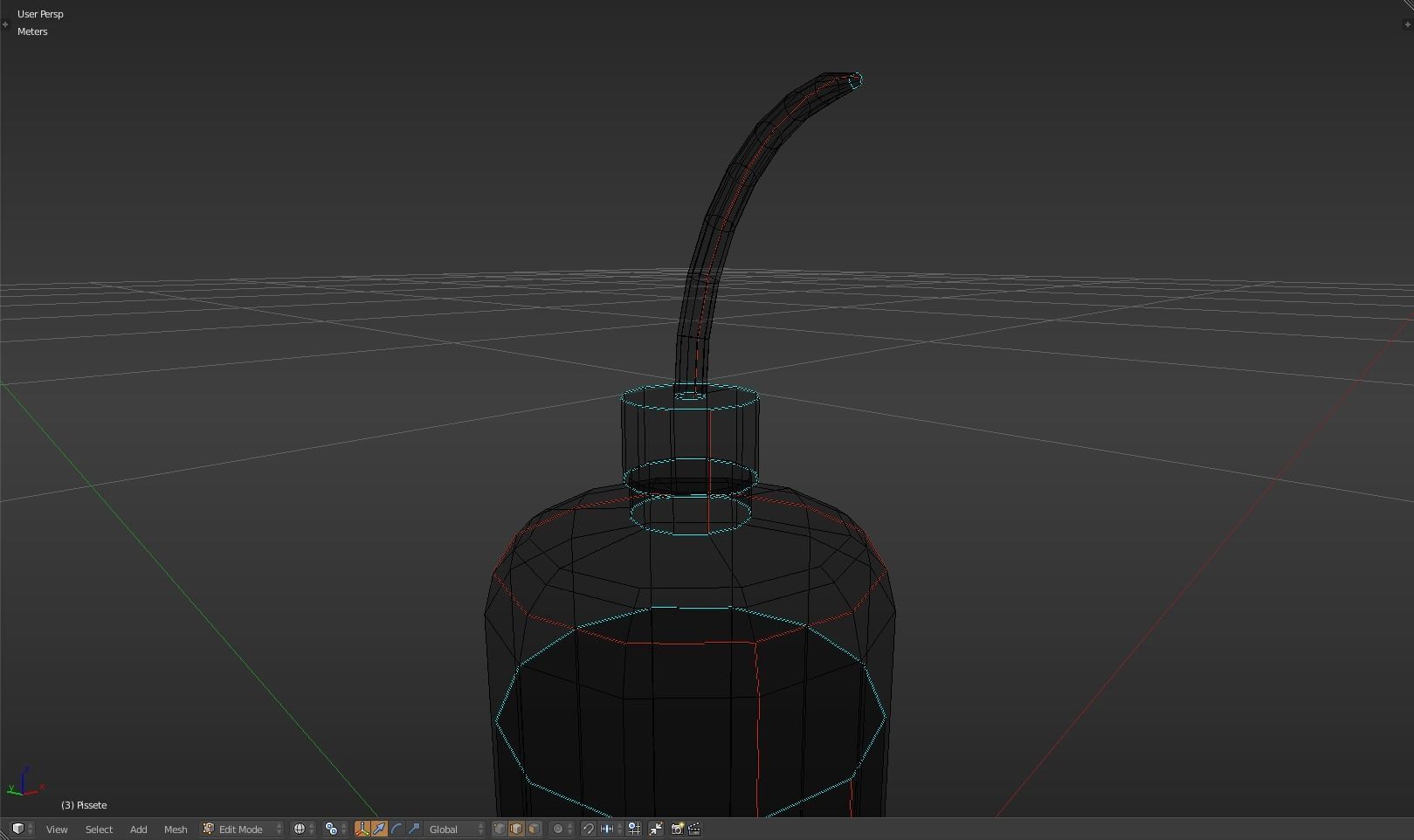 Pissette syringe Low-poly 3D model_21