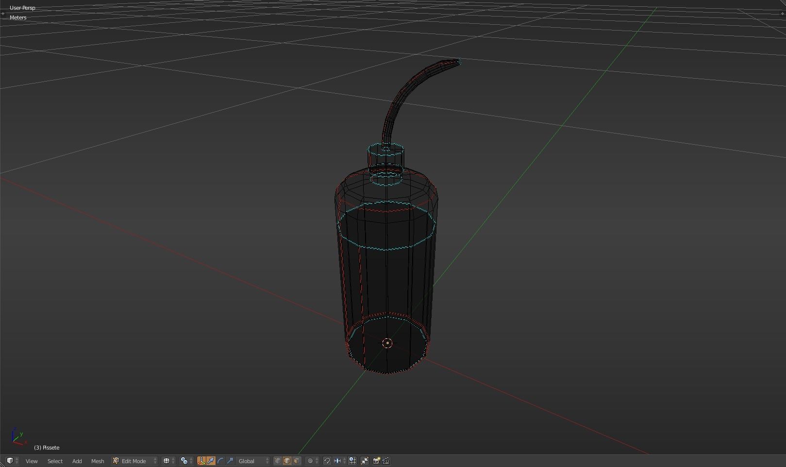 Pissette syringe Low-poly 3D model_15