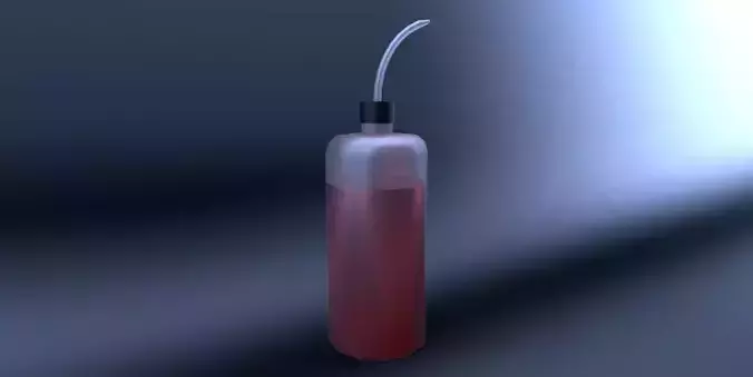 Pissette syringe Low-poly 3D model