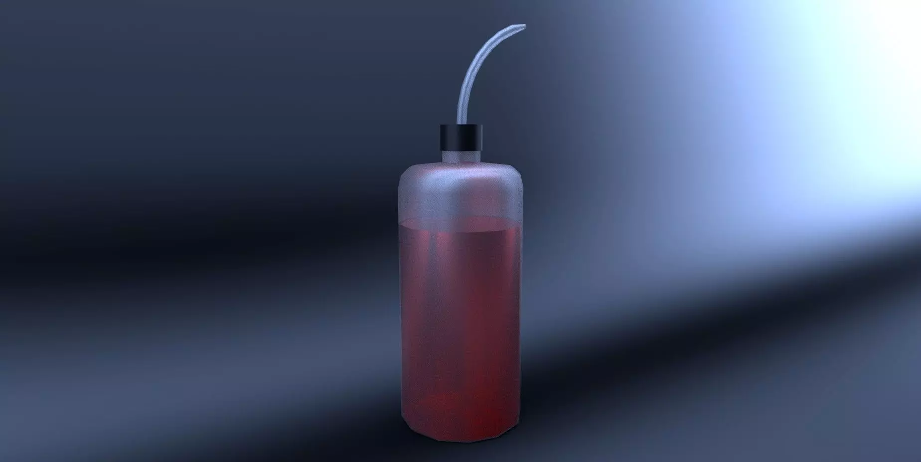 Pissette syringe Low-poly 3D model_0