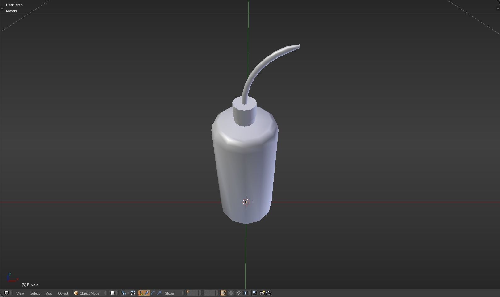 Pissette syringe Low-poly 3D model_25