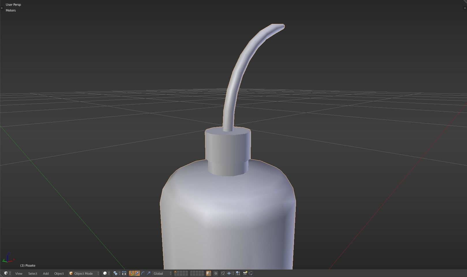 Pissette syringe Low-poly 3D model_20