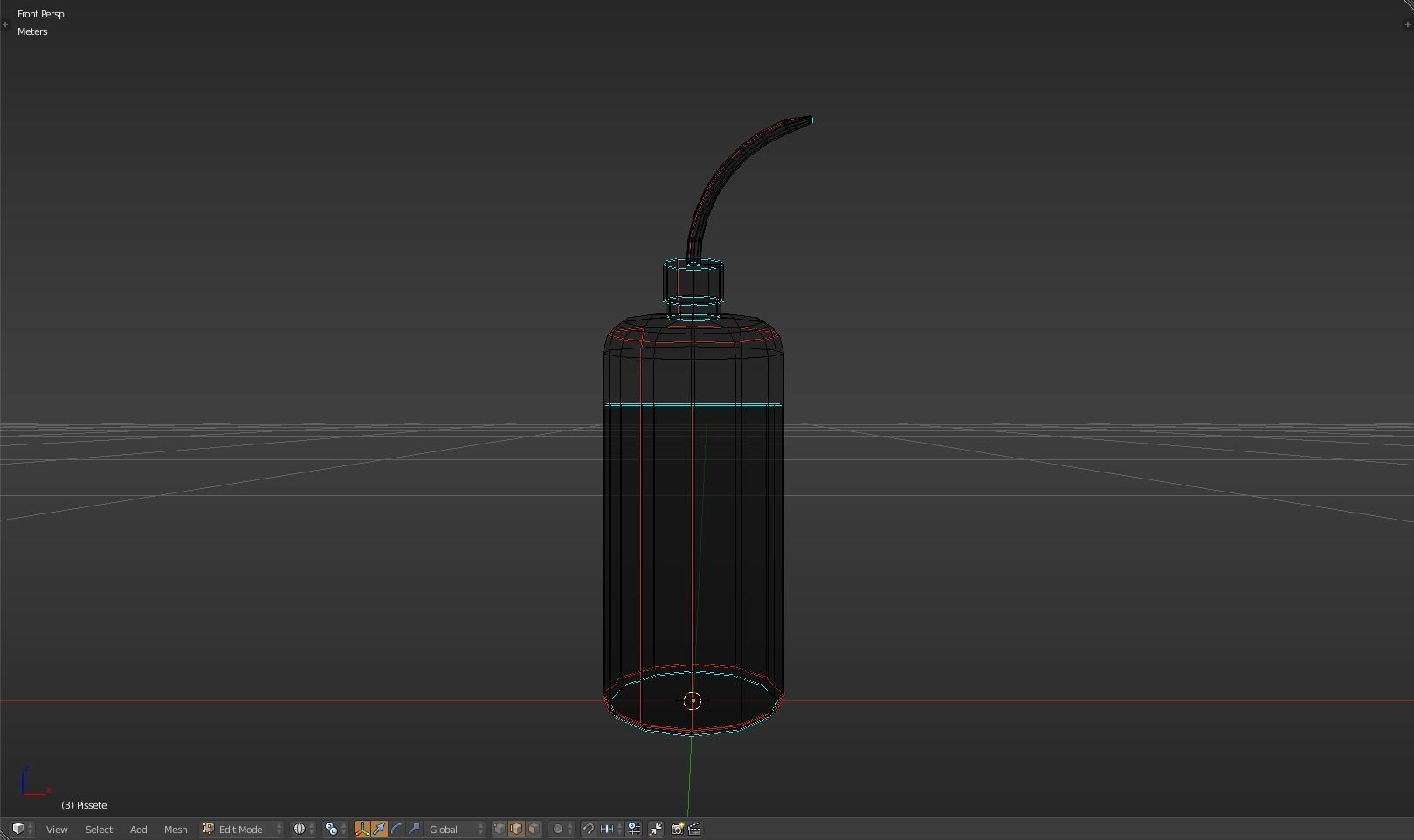 Pissette syringe Low-poly 3D model_13