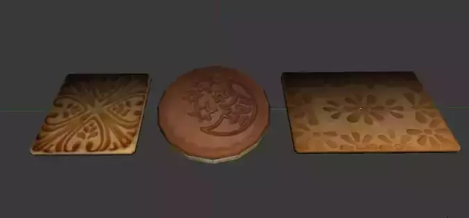 Sweet Cookies p-1 3in1 Low-poly 3D model