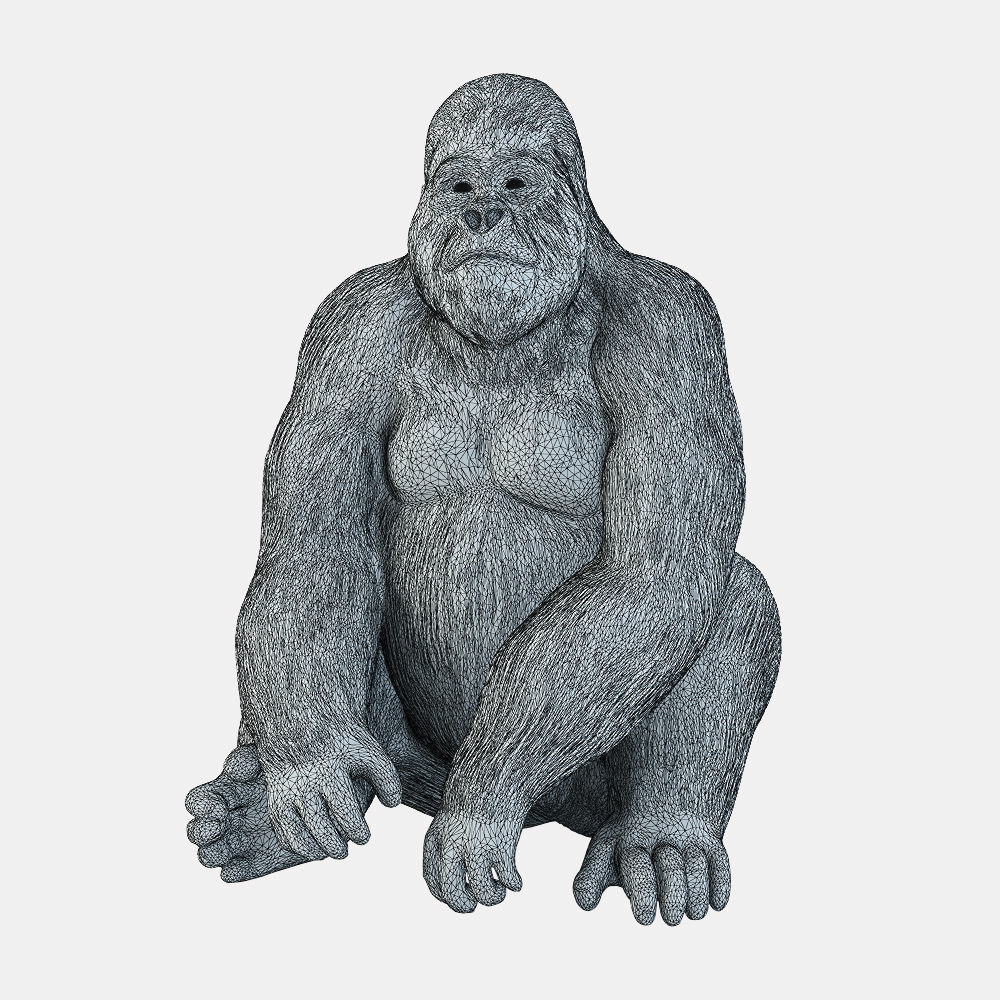 Figurine Gorilla 4 3D model_4