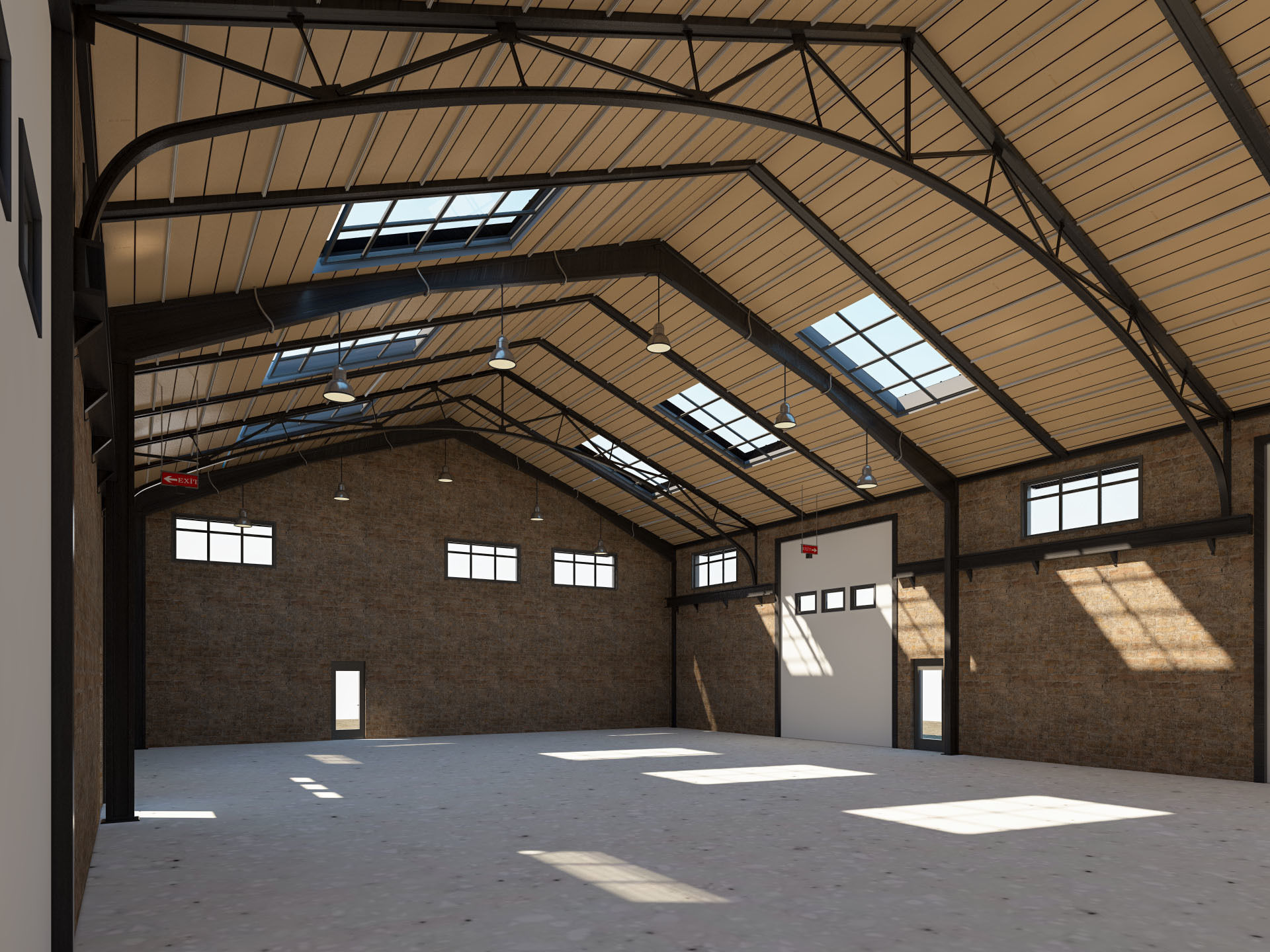 Warehouse Office interior and exterior 3D model_1
