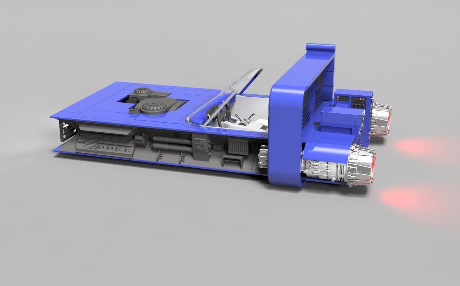 Star Wars Han Solo Speeder 3D print model_14