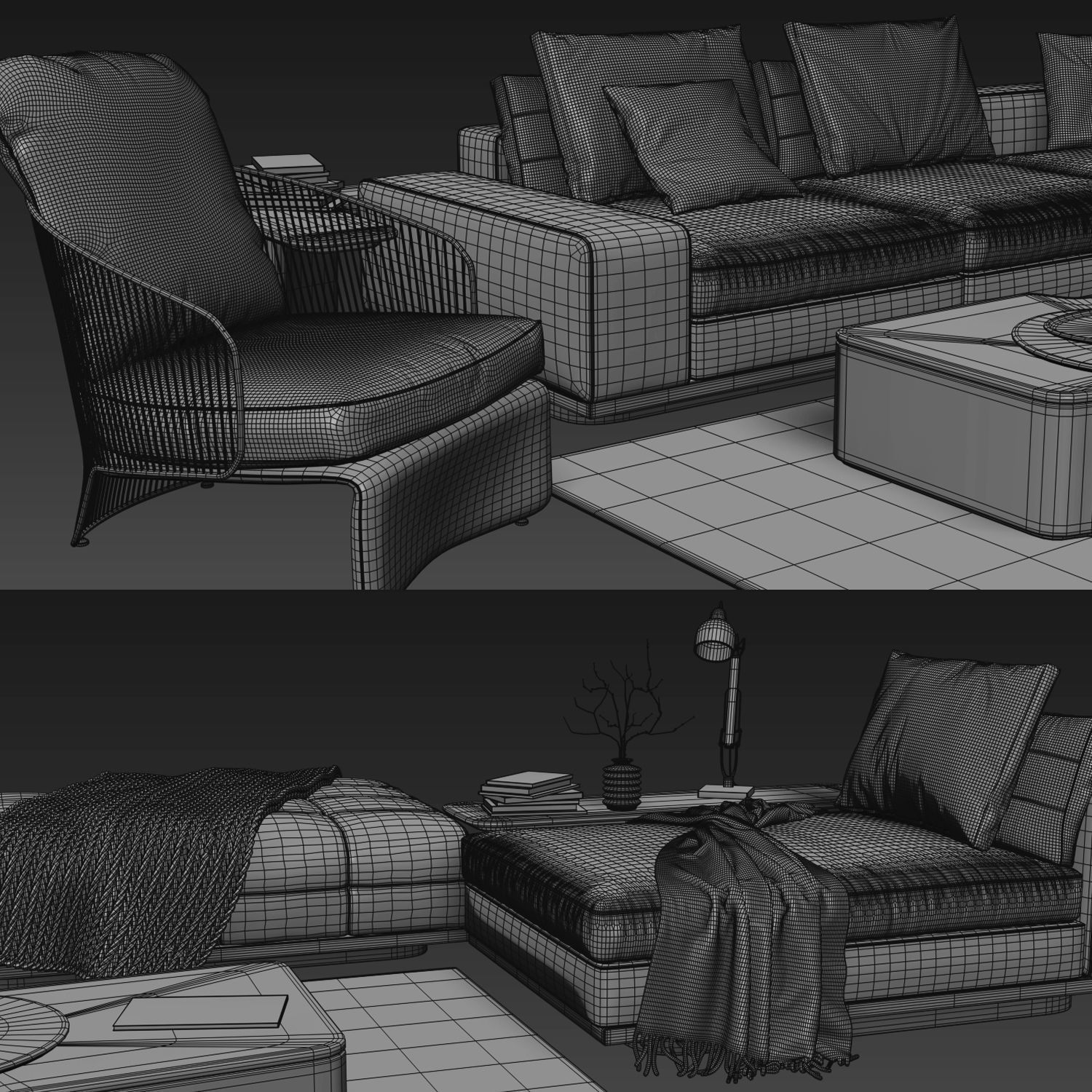 Sofa Colection 01 - 10 Items 3D model_12