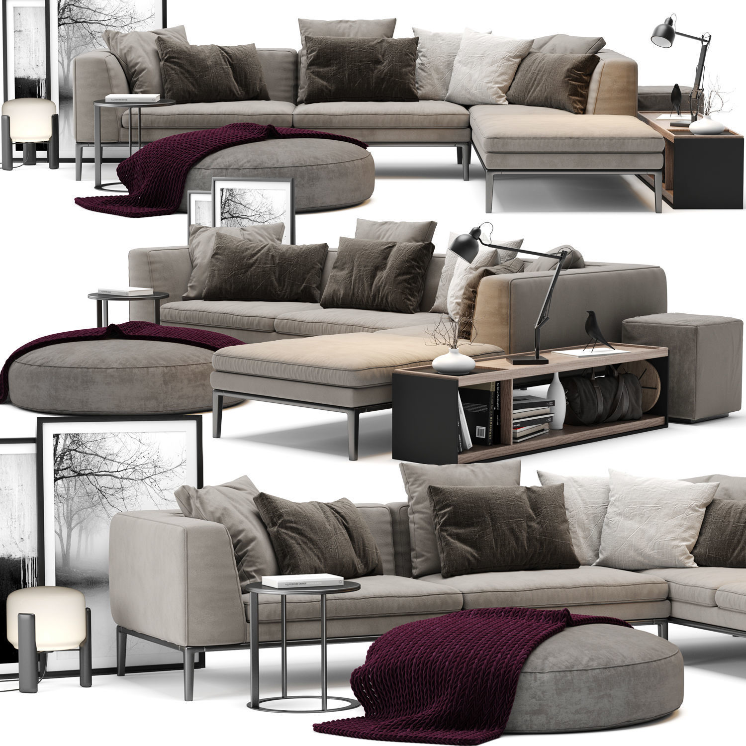 Sofa Colection 01 - 10 Items 3D model_1