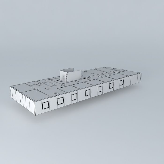 Hospital 0 floor Free 3D model_3