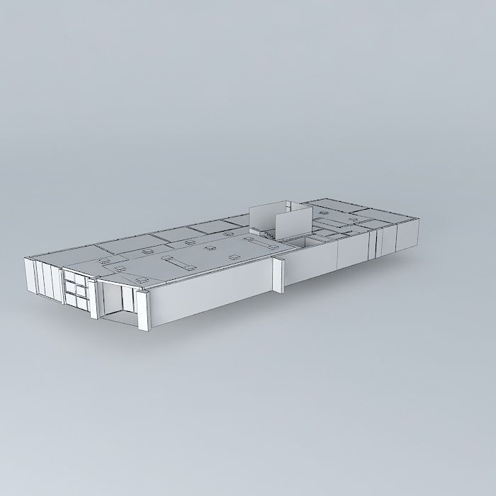 Hospital 0 floor Free 3D model_4