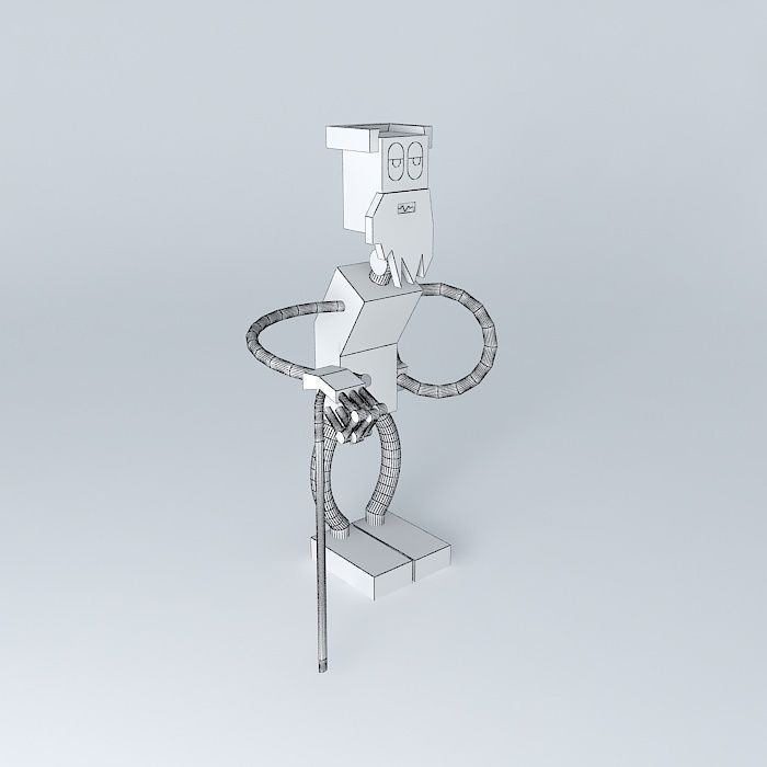 Old Robot Free 3D model_3