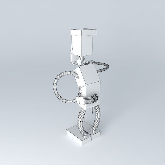 Old Robot Free 3D model_4