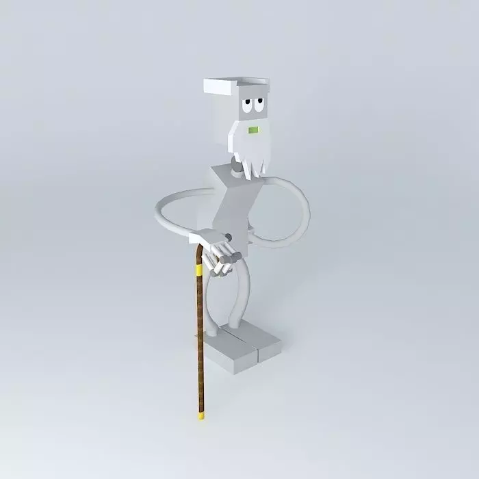 Old Robot Free 3D model_0