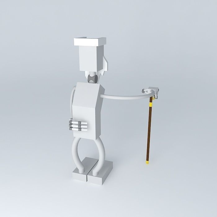 Old Robot Free 3D model_1