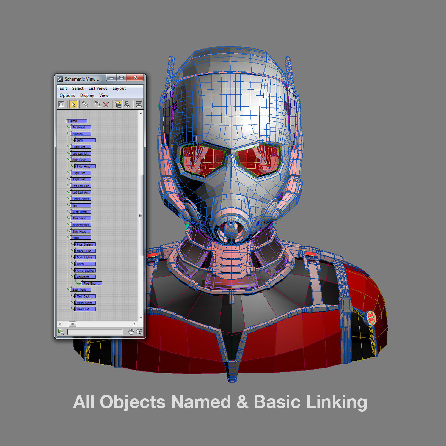 Ant-Man Marvel 2015 Low-poly 3D model_4