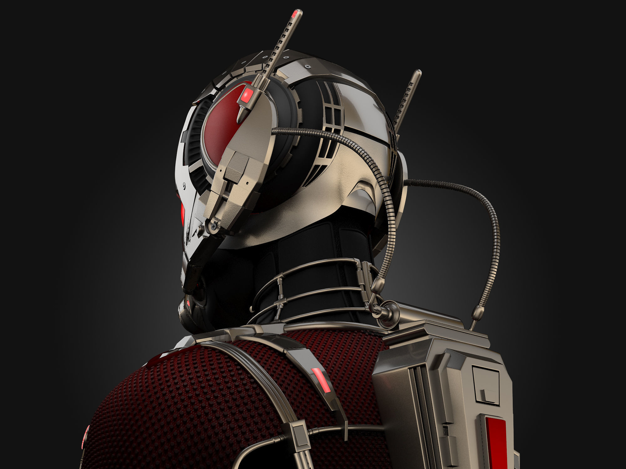 Ant-Man Marvel 2015 Low-poly 3D model_8