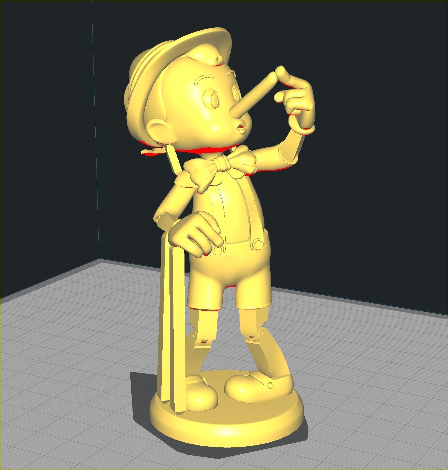 Pinocchio with Big Nose 3D print model_1