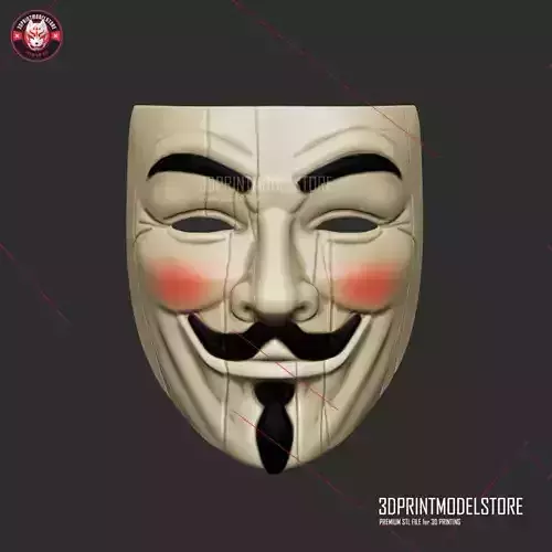 Guy Fawkes Mask - V For Vendetta   3D print model