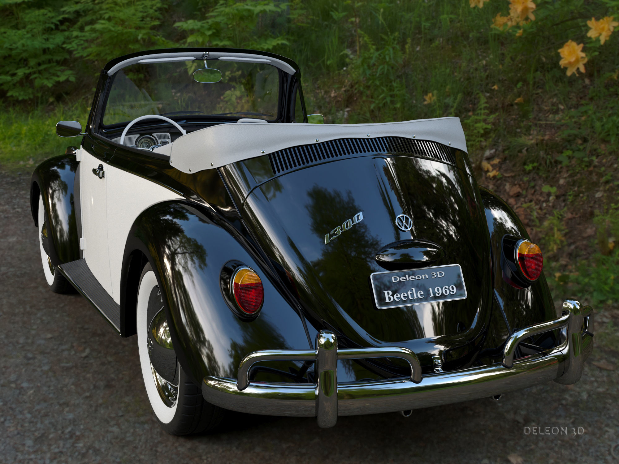 Volkswagen Beetle Convertible 3D model_2