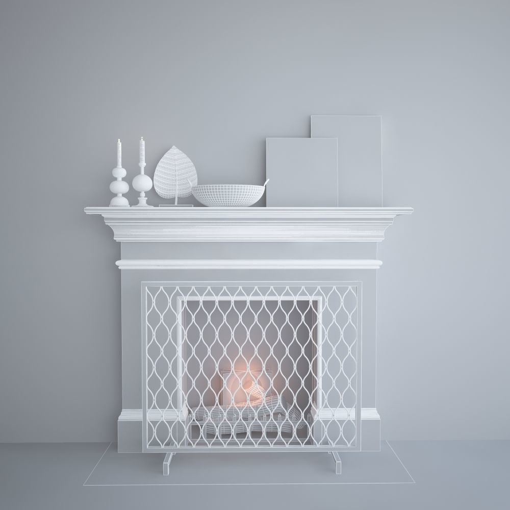 Fireplace 2 3D model_3