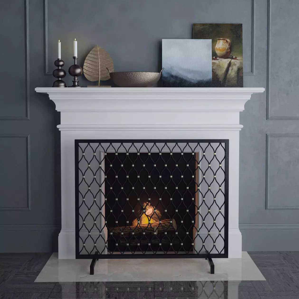 Fireplace 2 3D model_0