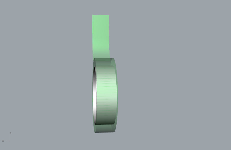 Round scotch tape 3D model 3D print model_9